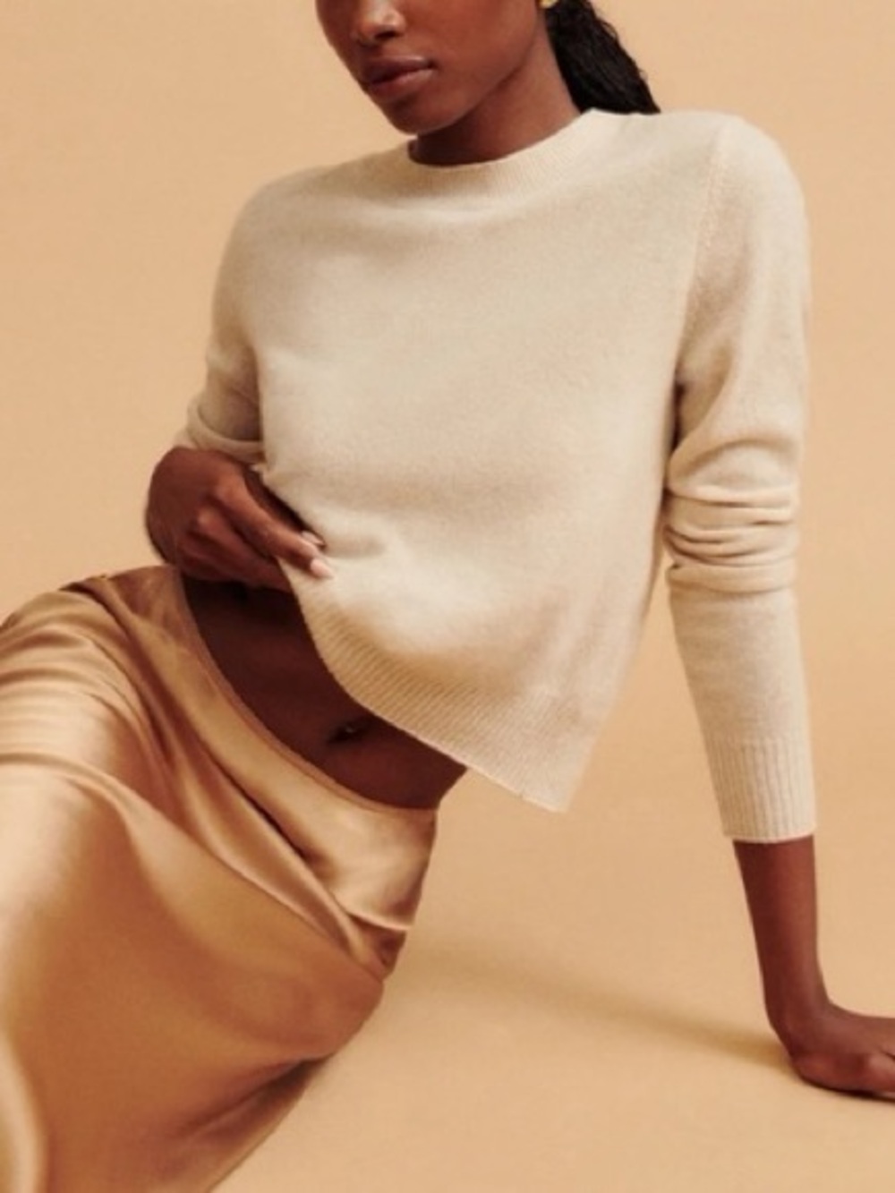 Reformation Dana cashmere sweater beige
